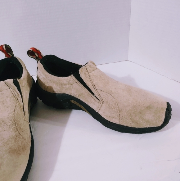 Merrell  MOC  Hiking Shoes Women’s 8M~Taupe~Slip On Loafers Casual Comfort - Picture 3 of 8